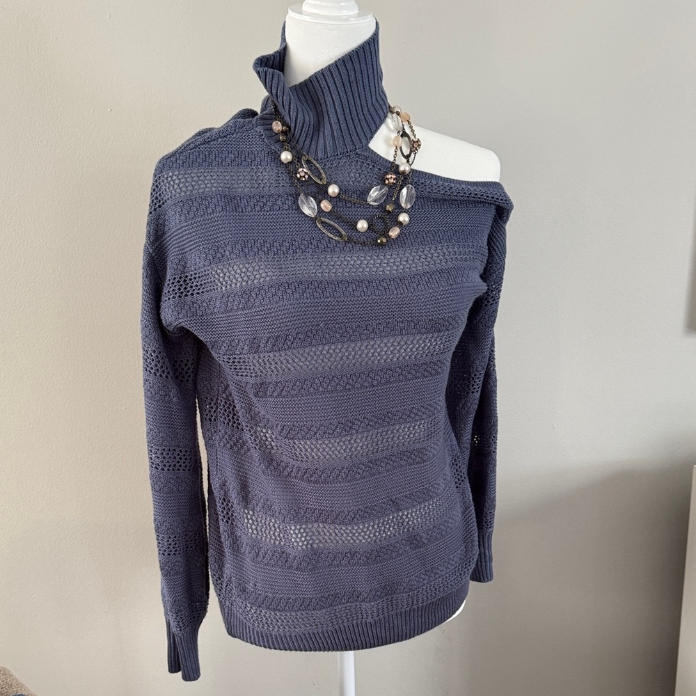 New York & Company Off-Shoulder Sweater - Gray
